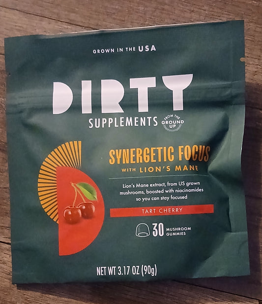 DIRTY Supplements Synergetic Focus Mushroom Gummies with Lion's Mane