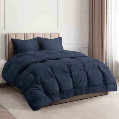 CGK Linens Luxury Comforter / Navy Blue (QUEEN)