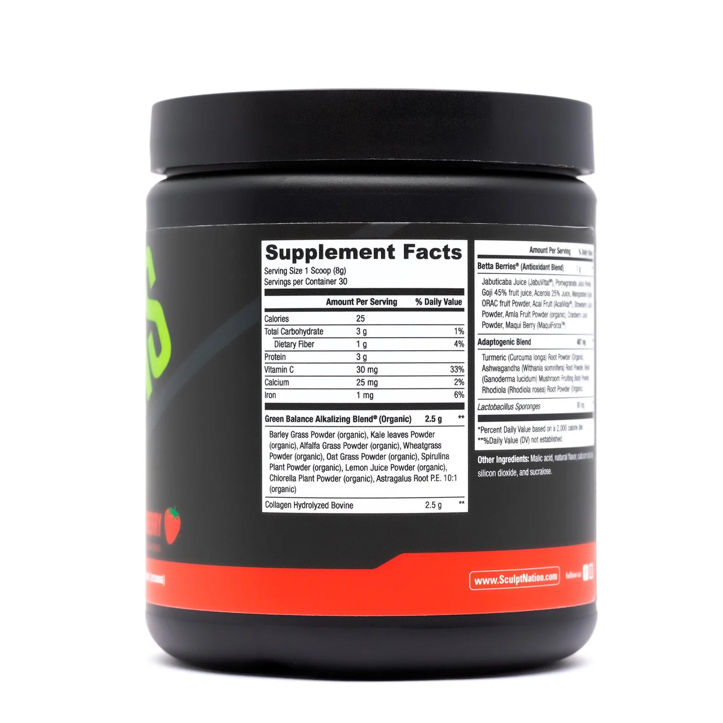 SCULPTnation GREEN Superfood Green Powder (Strawberry Flavor)